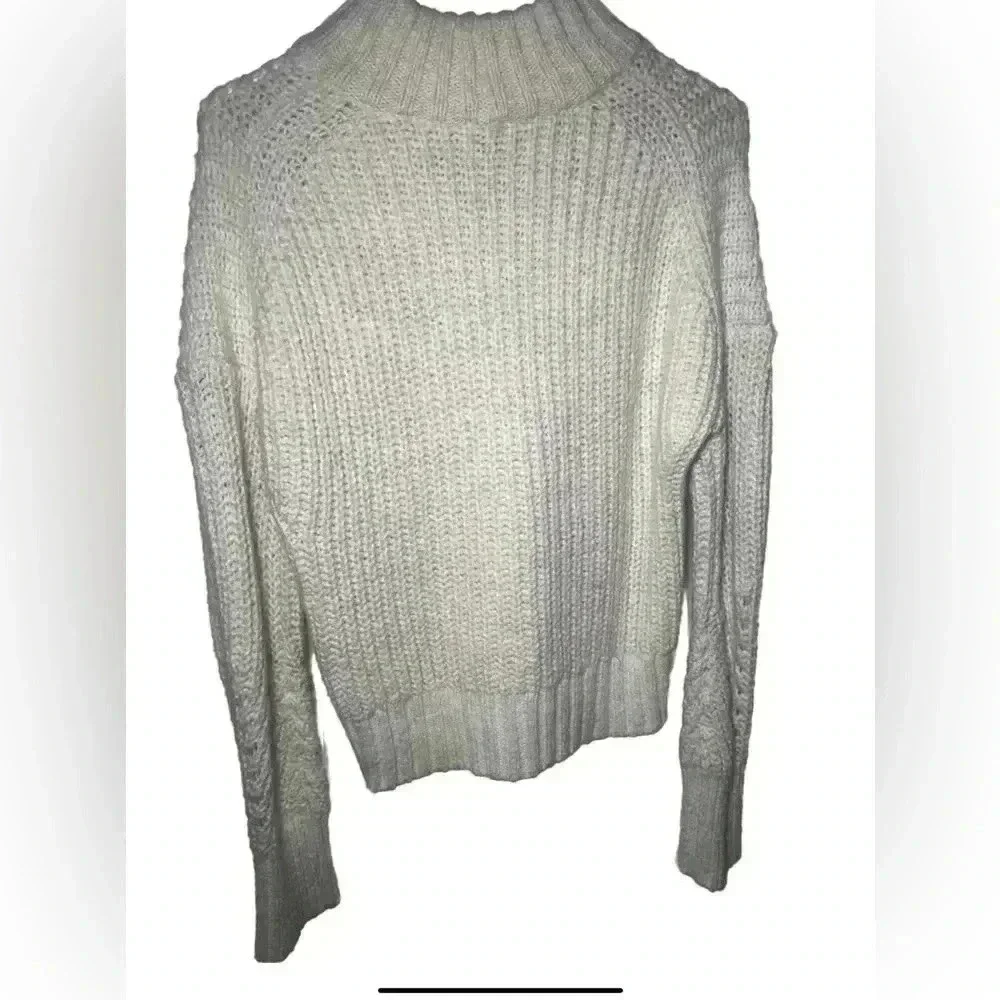 J CREW MARLED DONEGAL MOCK NECK SWEATER S Ivory AE988 EUC SIZE XS